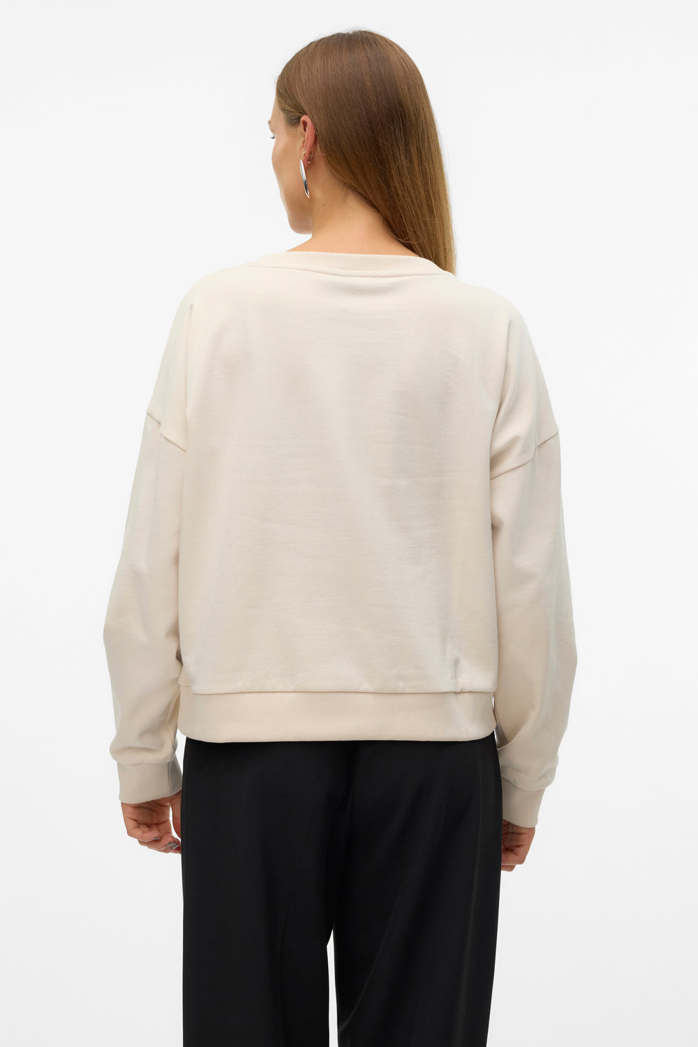 Sweat col rond Beige - VERO MODA®