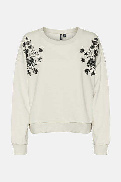 Sweat col rond Beige - VERO MODA®