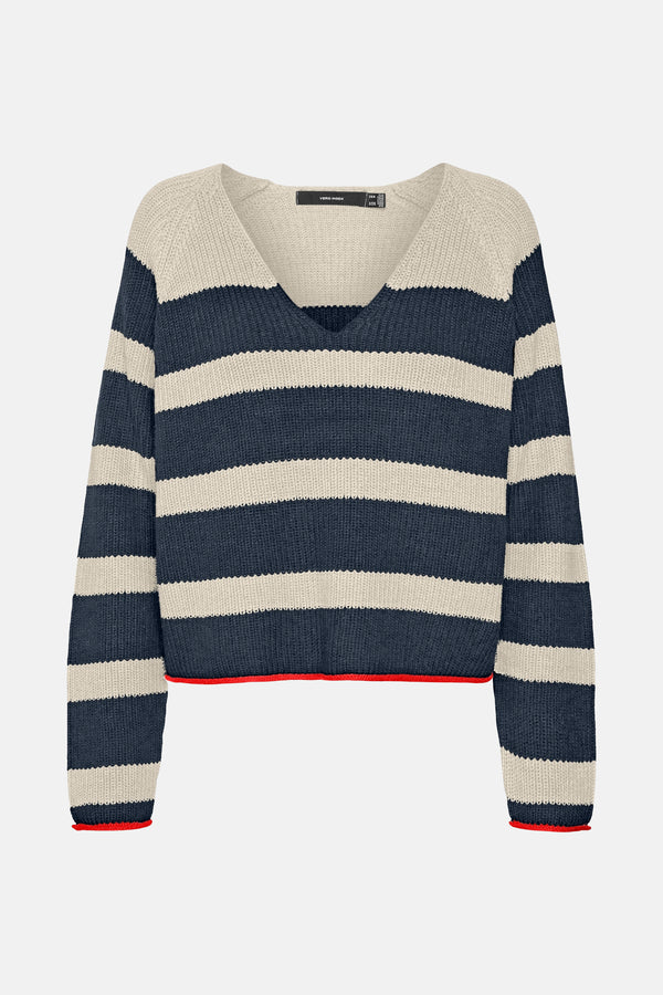 Pull col V Bleu - VERO MODA®
