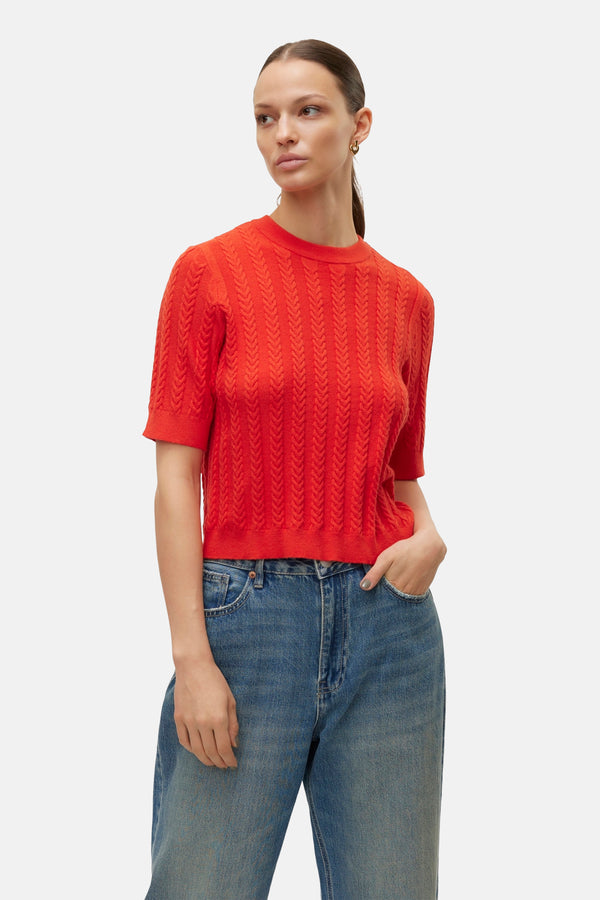 Pull col rond Rouge - VERO MODA®