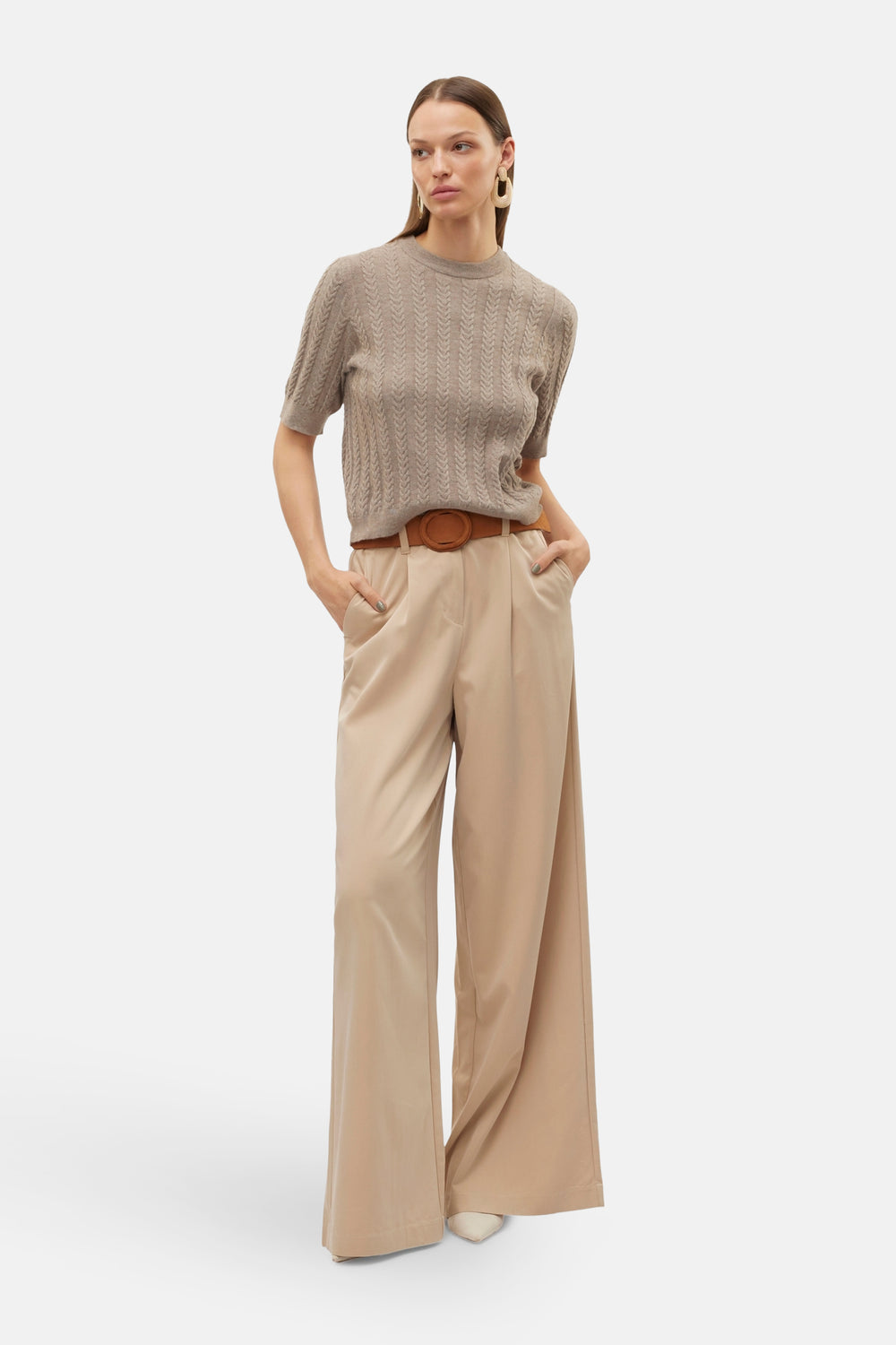 Trui met ronde hals Bruin - VERO MODA®
