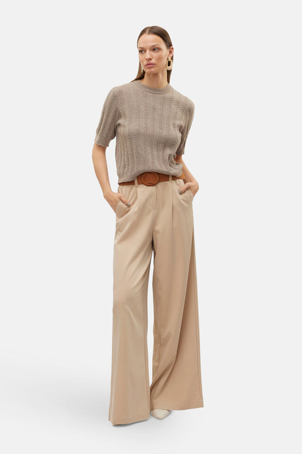 Trui met ronde hals Bruin - VERO MODA®