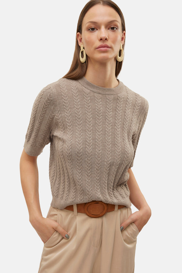 Trui met ronde hals Bruin - VERO MODA®