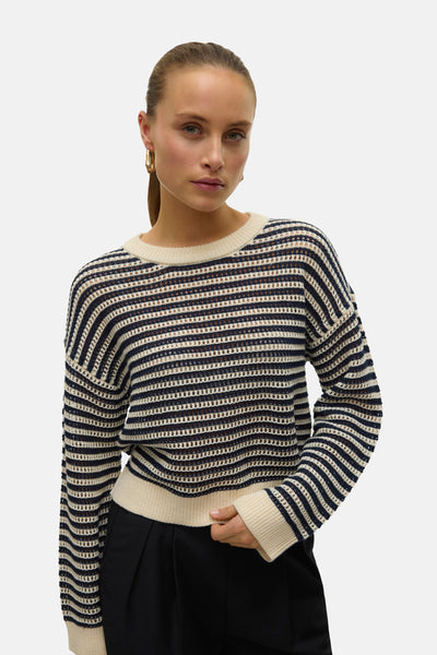 Pull col rond Écru - VERO MODA®