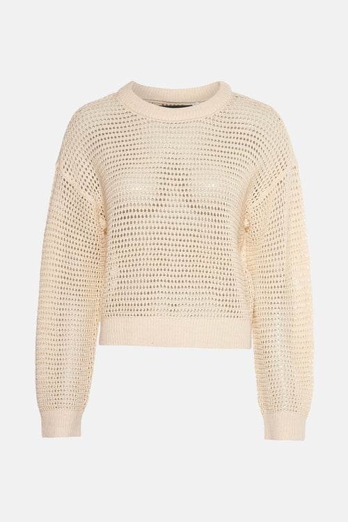 Pull à col rond - beige