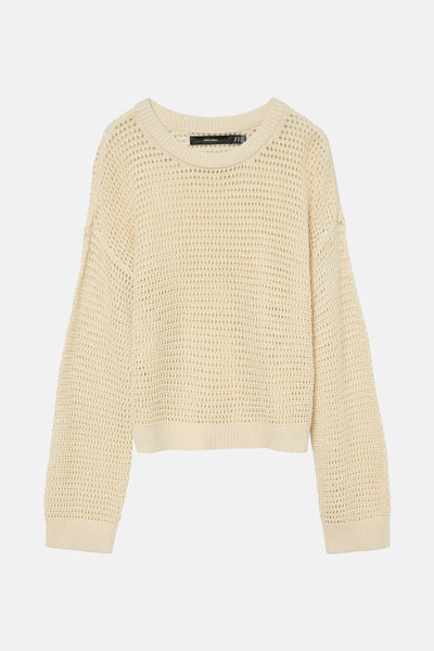 Pull col rond Beige - VERO MODA®