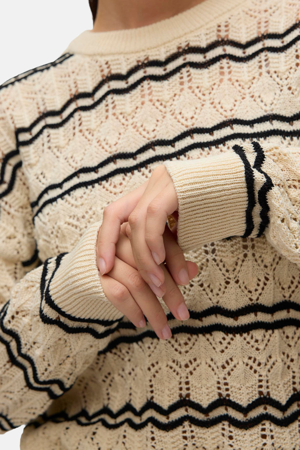 Pull col rond Écru - VERO MODA®