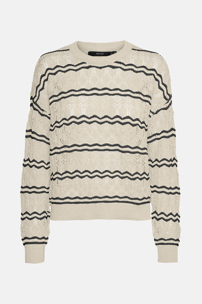 Pull col rond Écru - VERO MODA®