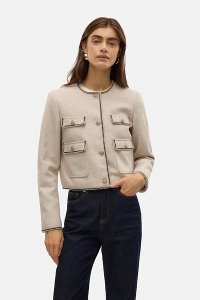 Korte jas Ecru - VERO MODA®