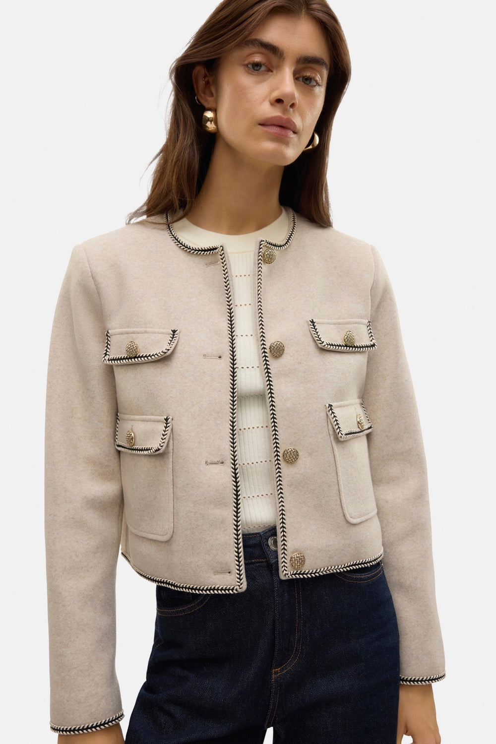 Korte jas Ecru - VERO MODA®