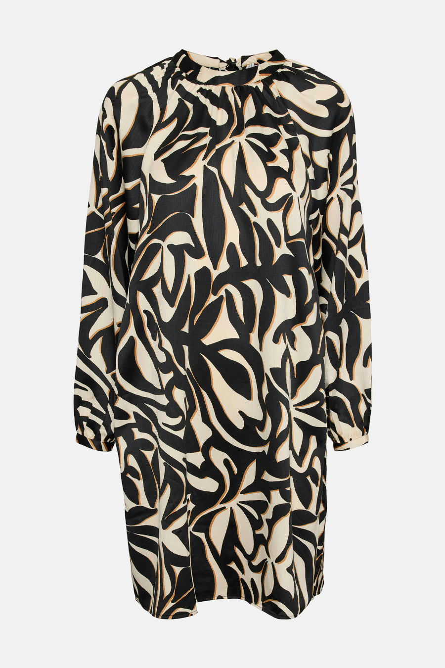 Multikleed van VERO MODA, met zwart en beige abstract patroon.