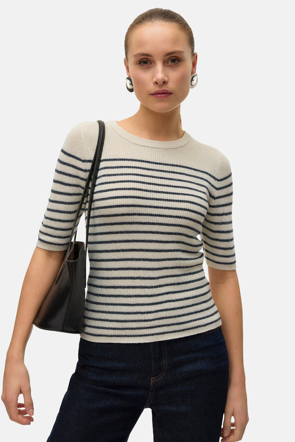 Pull col rond Beige - VERO MODA®