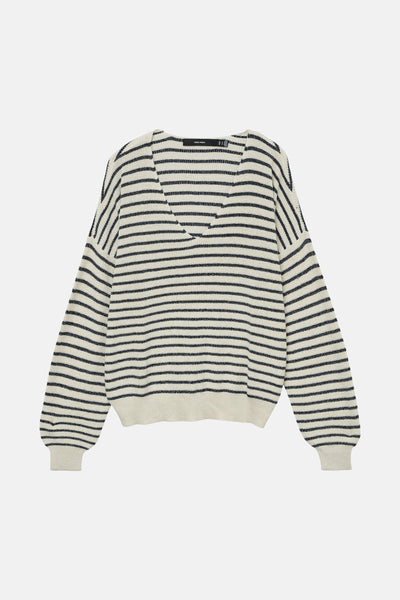 Pull col V Beige - VERO MODA®