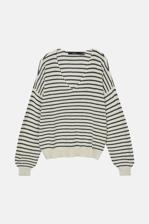 Pull col V Beige - VERO MODA®