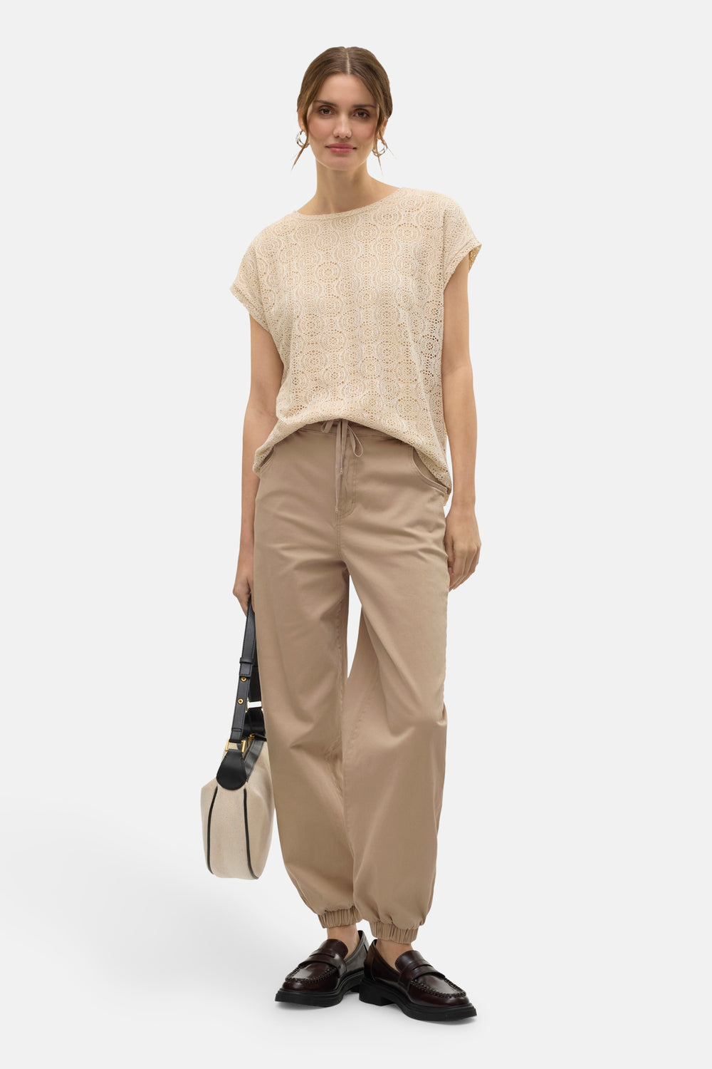 Top uni manches courtes Beige - VERO MODA®