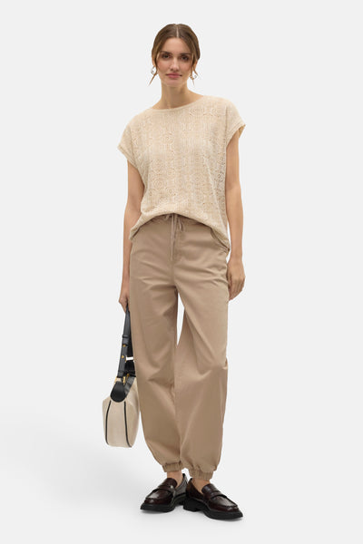 Top uni manches courtes Beige - VERO MODA®