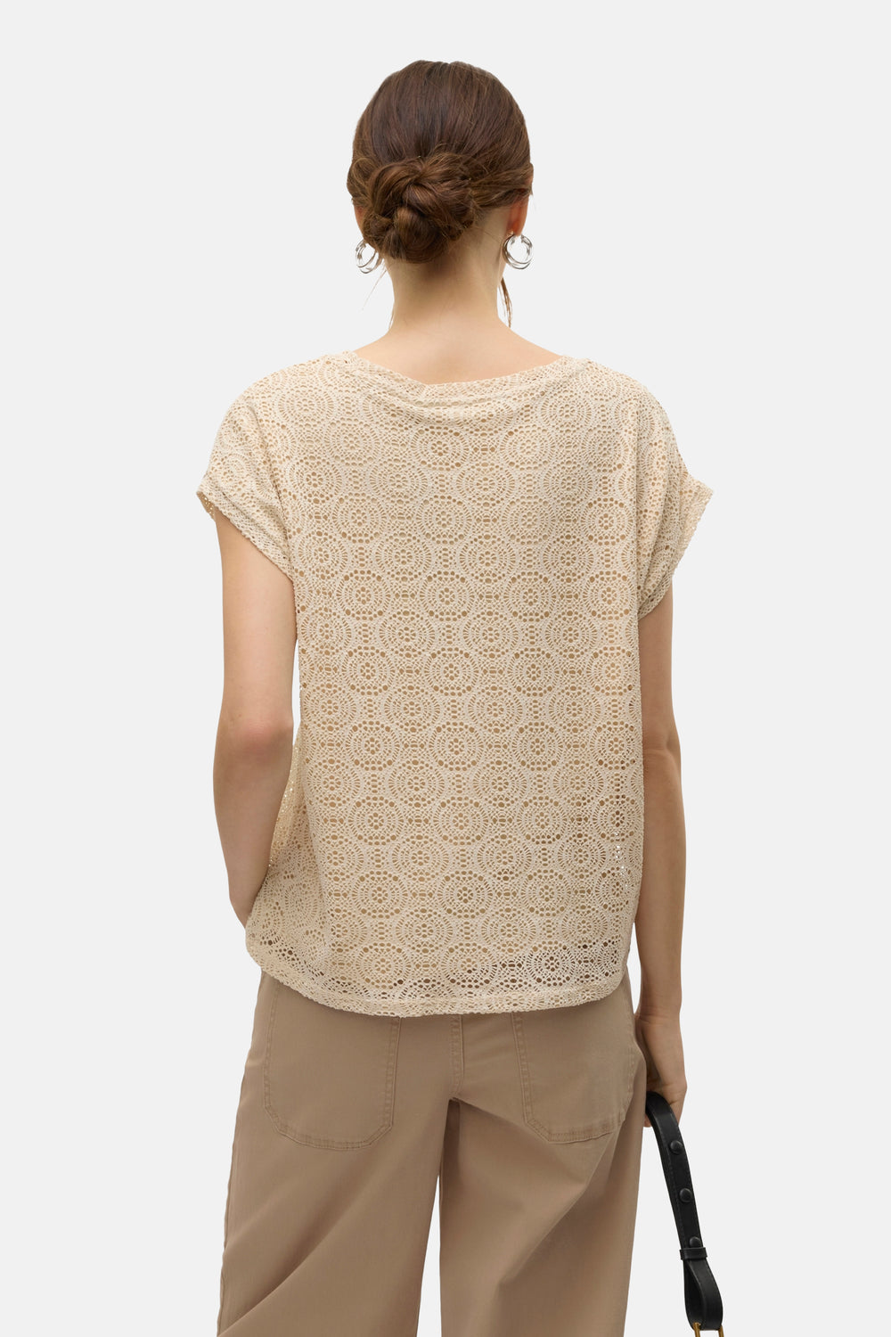 Top uni manches courtes Beige - VERO MODA®
