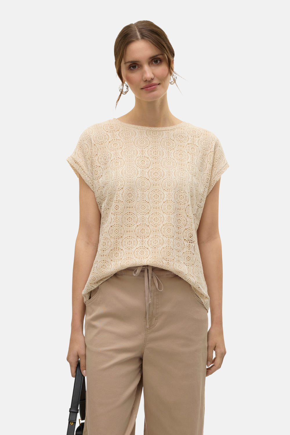 Top uni manches courtes Beige - VERO MODA®