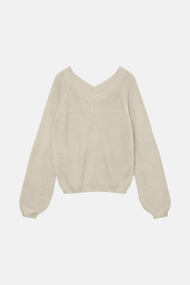 Pull col V Beige - VERO MODA®