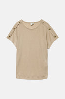Top uni manches courtes Beige - VERO MODA®