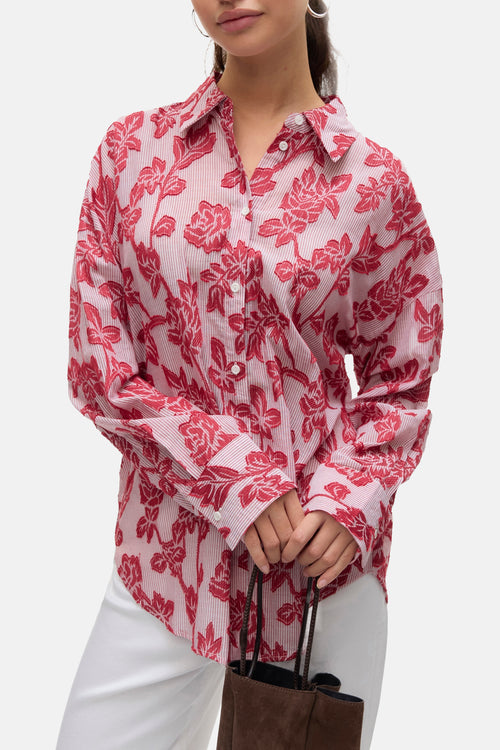 Hemd met lange mouwen - rood