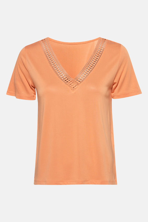 Top uni manches courtes Orange - VERO MODA®