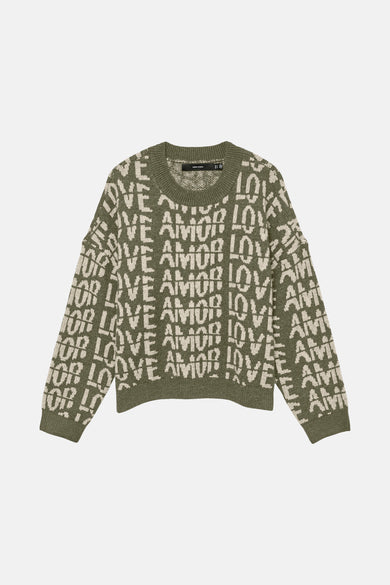Pull col rond KAHKI - VERO MODA®