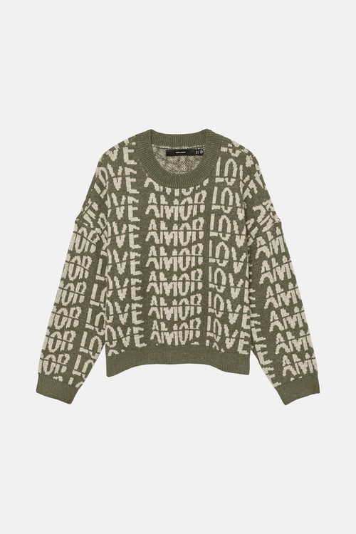 Pull col rond kahki - VERO MODA®