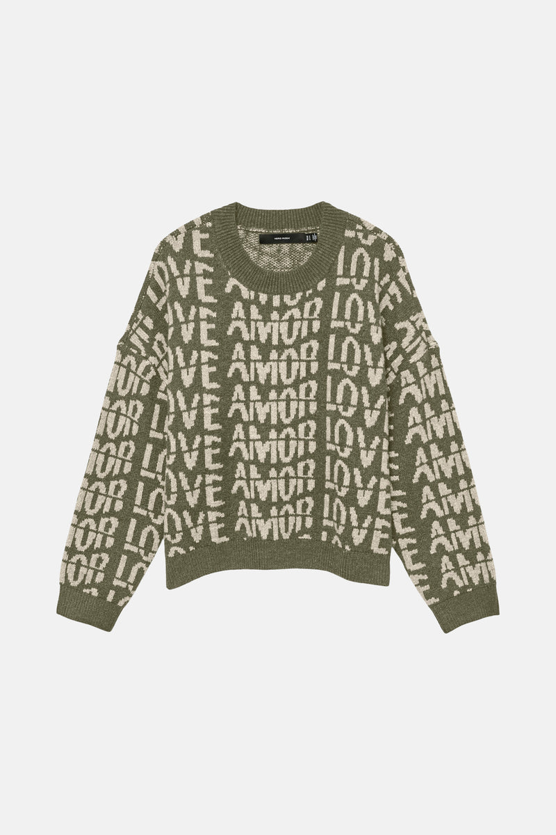Pull col rond KAHKI - VERO MODA®