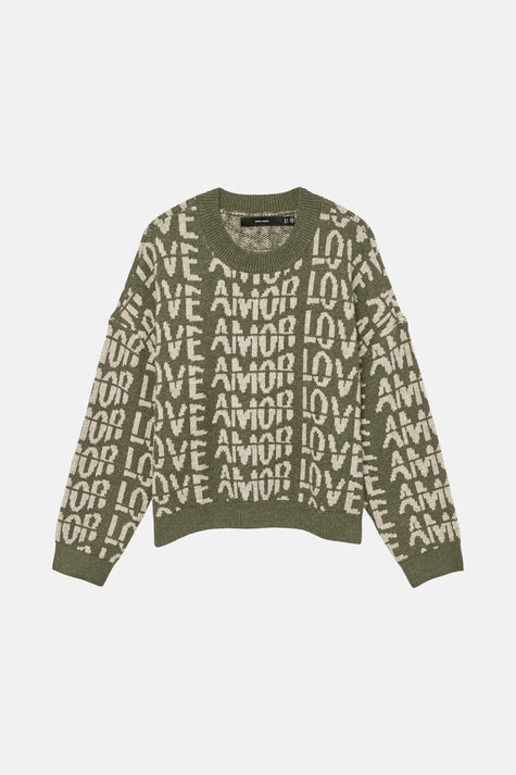 Pull col rond KAHKI - VERO MODA®