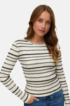Pull met ronde hals - wit