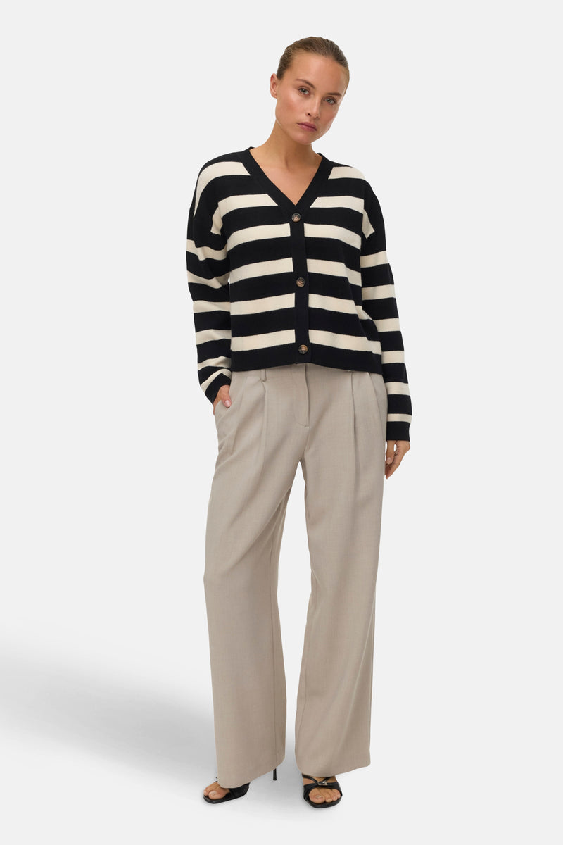 VMSABA FULL NEEDLE LS V-NECK CARDI NOOS