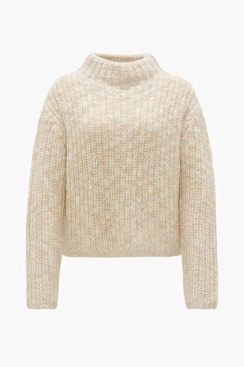 Pull col rond Beige - OPUS