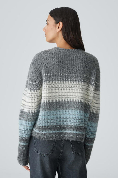 Pull col rond Bleu - OPUS