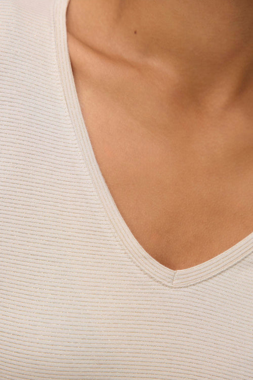 Blouse met lange mouwen - beige