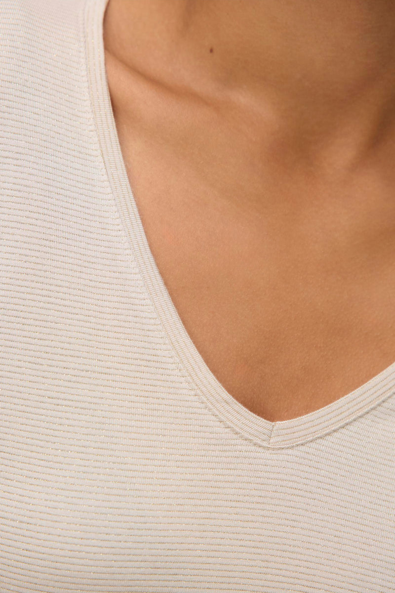 Blouse met lange mouwen - beige