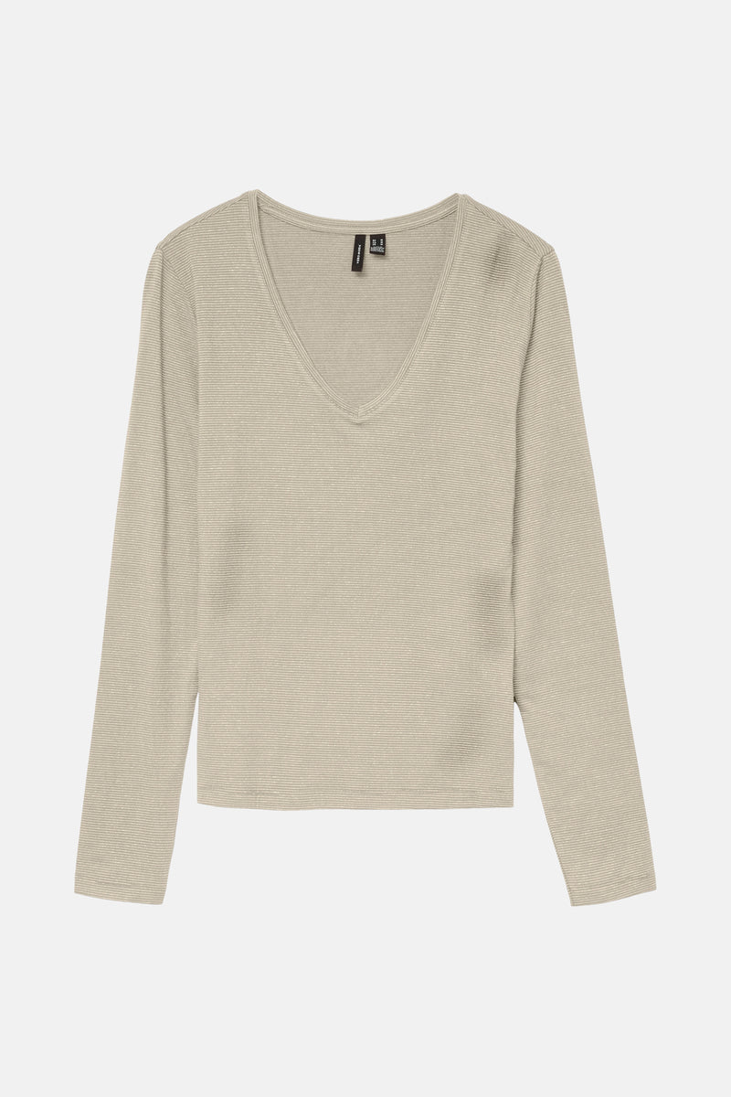 Blouse met lange mouwen - beige