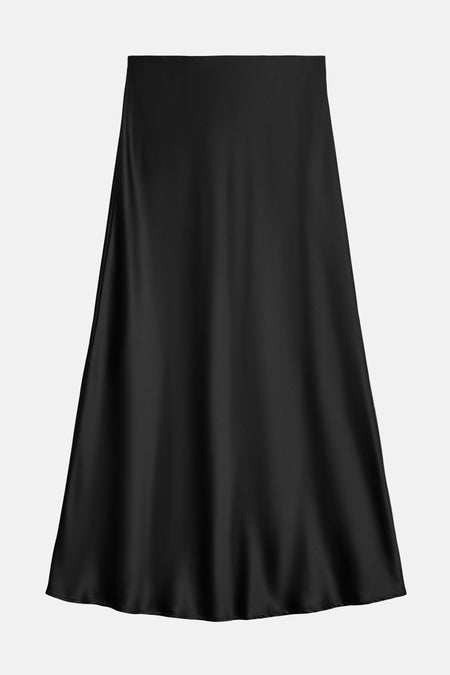 Jupe longue noire de Vero Moda en tissu fluide avec une coupe évasée.