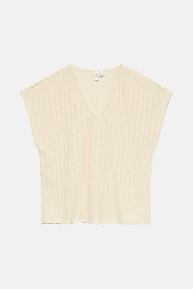 VMGLORIANA S/S V-NECK TOP JRS BTQ