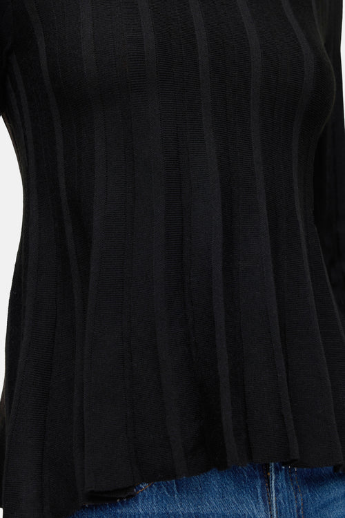 Pull met ronde hals - zwart