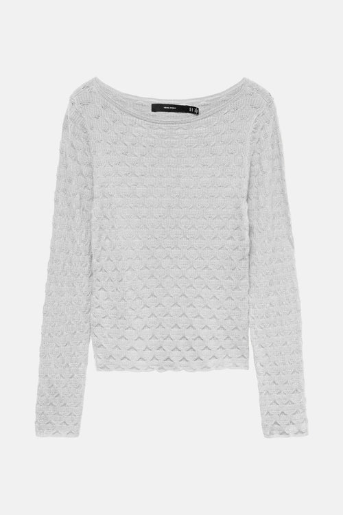 Pull col rond gris - VERO MODA®