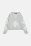 Pull à col en V - gris