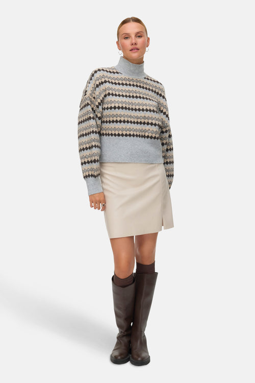 Pull à col roulé - Multicolore