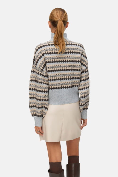 Pull à col roulé - Multicolore