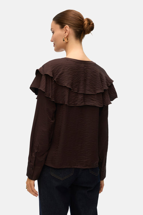 Hemd met lange mouwen - bruin