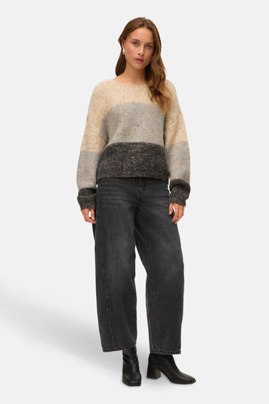 Pull à col rond - beige