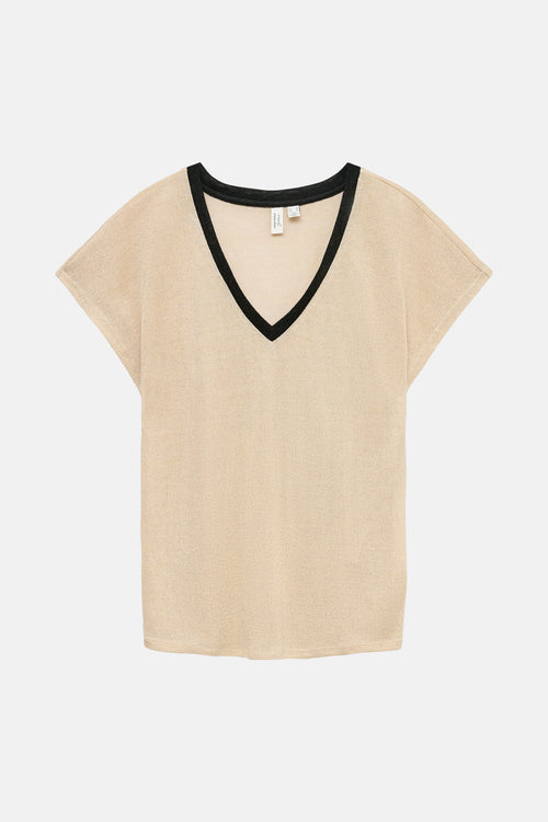 Top uni manches courtes beige - VERO MODA®