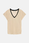 Top uni manches courtes beige - VERO MODA®