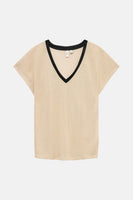 Top uni manches courtes beige - VERO MODA®