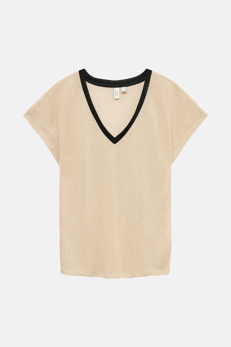 Top uni manches courtes beige - VERO MODA®